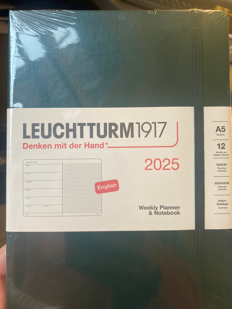 Leuchtturm (LT) 2025 Diary Medium Hardback, Week and Notes to View